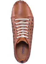 Gemini Bootie mit praktischem Fersen-Rei&szlig;verschluss COGNAC