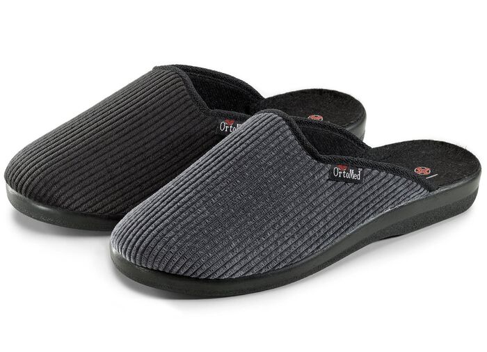 Zweierpack, klassische Herren-Hausschuhe, Weite H, mit anatomisch geformtem Fu&szlig;bett 