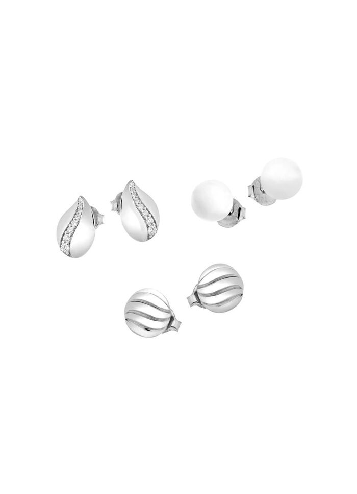 Schmuckset, 3-teilig, aus drei Paar Ohrsteckern 