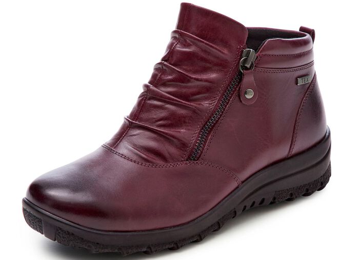 ELENA EDEN, gef&uuml;tterte Damen-Boots, Winterschuhe, Weite H, mit Rei&szlig;verschluss BORDEAUX