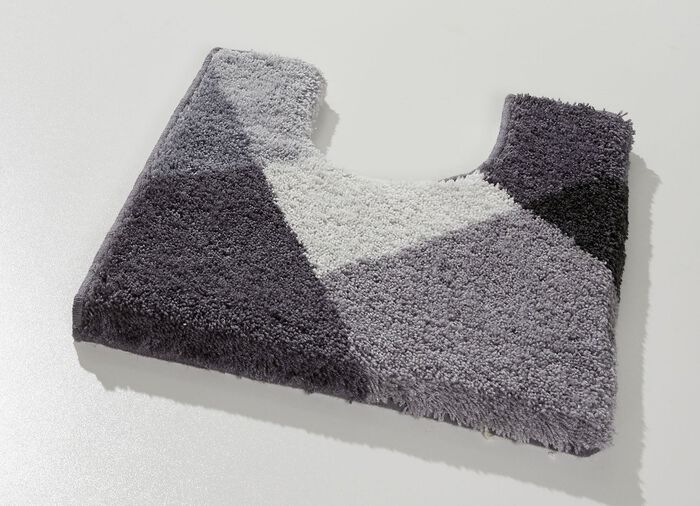 Badvorleger von LineaDue mit rutschhemmender R&uuml;ckseite GRAU