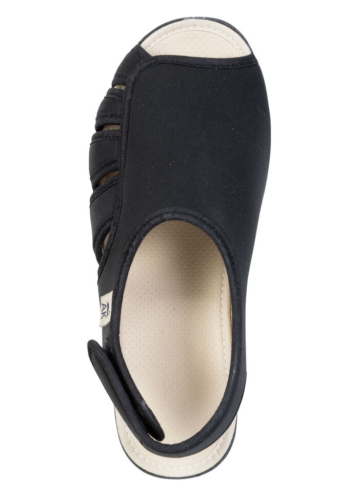 Bequeme Damen-Sandalen, Weite H, mit angenehmer Polsterung SCHWARZ