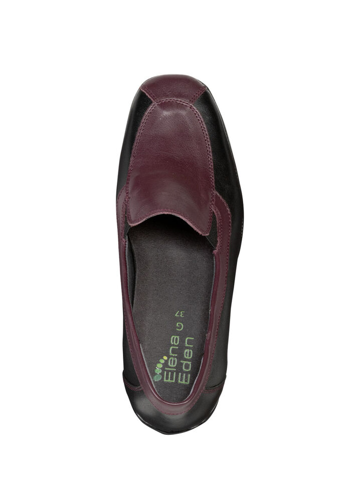 ELENA EDEN Slipper aus Nappaleder SCHWARZ-BURGUND