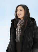 Schal mit Raubtierfell-Dessin 