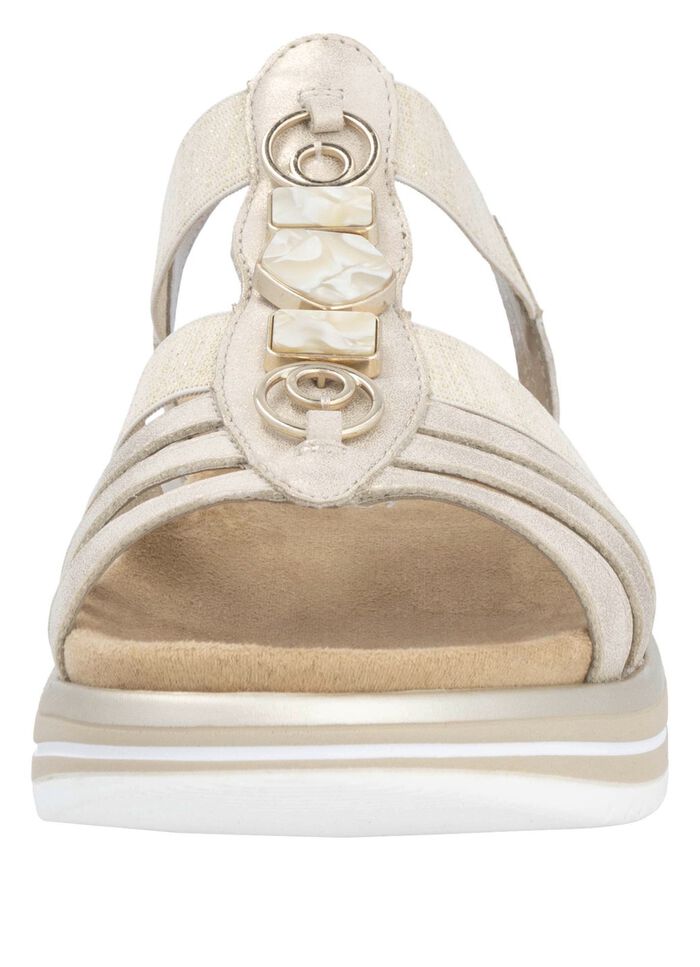 Remonte Riemchen-Sandale mit Metallschmuck MATTGOLD