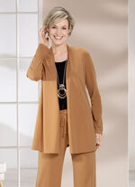 Shirtjacke in verschlussloser Form in 4 Farben CAMEL
