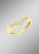 Moderner Damenring mit 22 Diamanten 