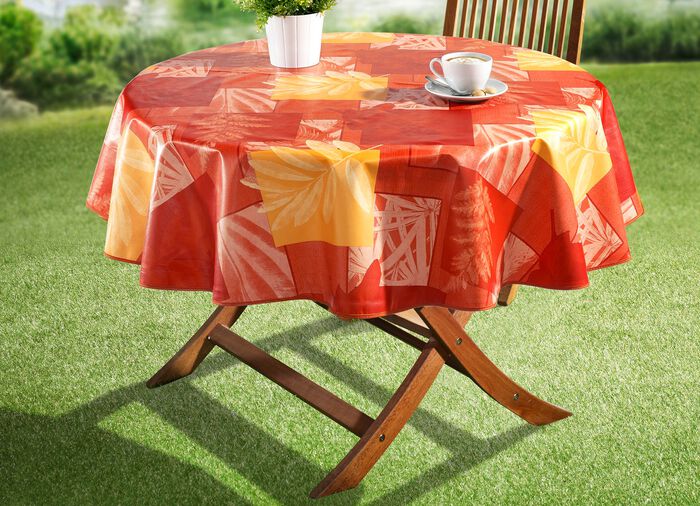 Wachstuch-Serie mit farblich abgestimmtem Schr&auml;gband TERRA