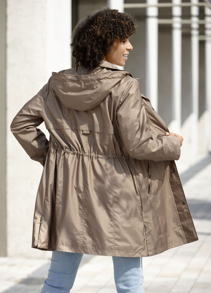 Funktions-Kurzmantel mit abnehmbarer Kapuze CAMEL