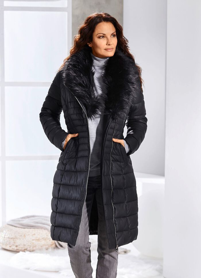 Mantel aus Nappaleder-Imitat 