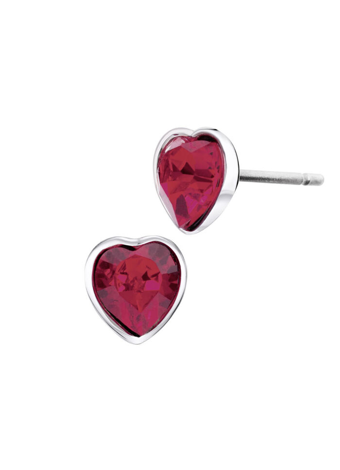 Herz-Ohrstecker mit Swarovski&reg;-Kristallen 