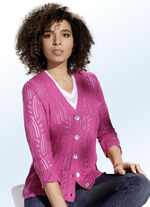 Strickjacke mit nachhaltig recycelter Baumwolle PINK