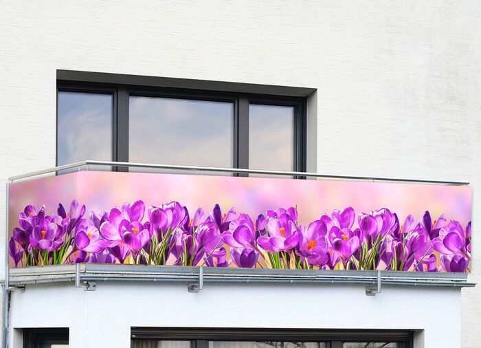 Balkon-Bespannung mit eingearbeiteten Metall-&Ouml;sen 