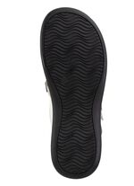 ELENA EDEN Slipper aus teilweise gepr&auml;gtem Nappaleder WEISS-GRAU