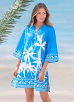 Tunika mit Palmendruck, reine Baumwolle 