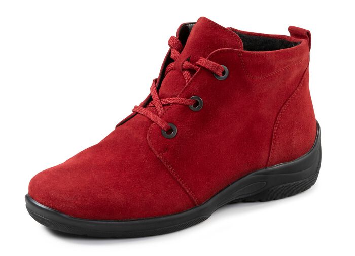 Waldl&auml;ufer, bequeme Damen-Boots, Winterschuhe, Weite H, mit herausnehmbarem Fu&szlig;bett KIRSCHROT