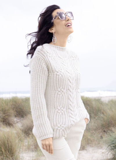 Pullover in flauschig weichem Grobstrick 