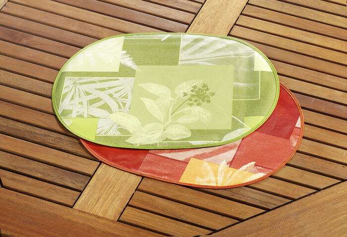 Wachstuch-Serie mit farblich abgestimmtem Schrägband TERRA