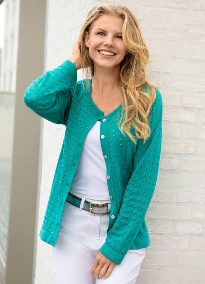 Strickjacke mit h&uuml;bschem Muster 
