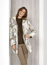 Kurzmantel mit Teddy-Innenausstattung in der festen Kapuze 