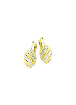 Eleganz in jedem Detail: Bicolor-Ohrringe aus Gold 375/- fein 