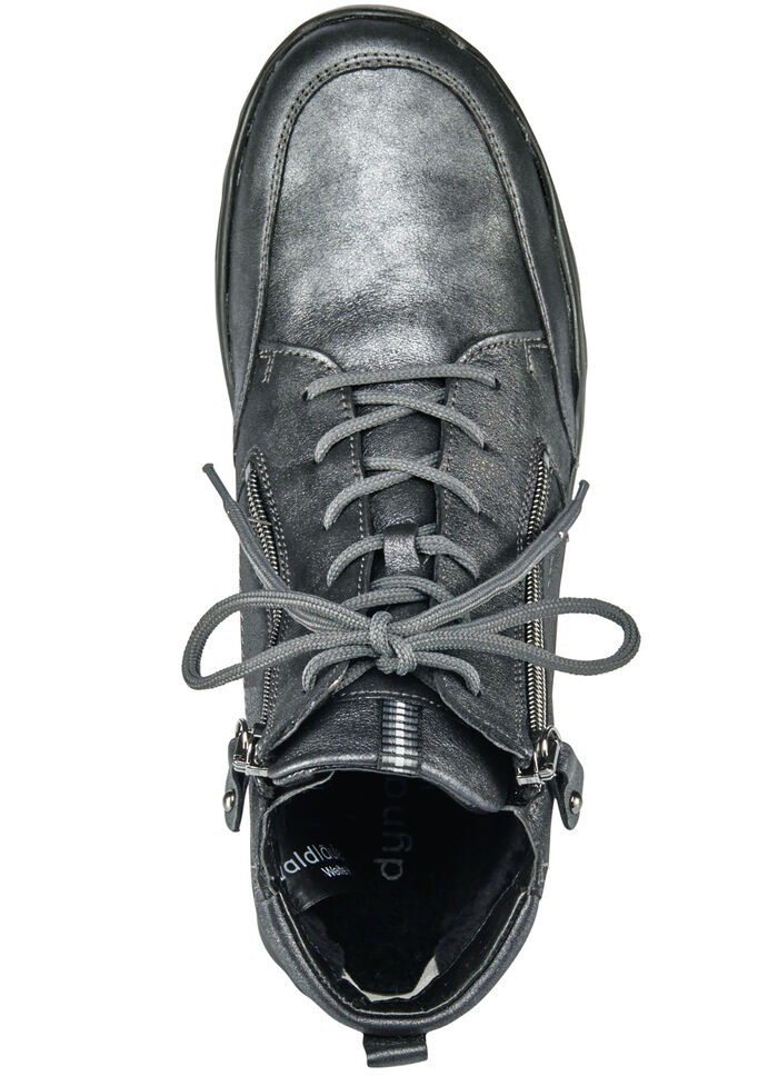 Waldläufer, gefütterte Damen-Stiefeletten, Winterschuhe, Weite H, mit herausnehmbarem Fußbett ALTSILBER