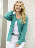 Strickjacke mit hübschem Muster JADEGRÜN