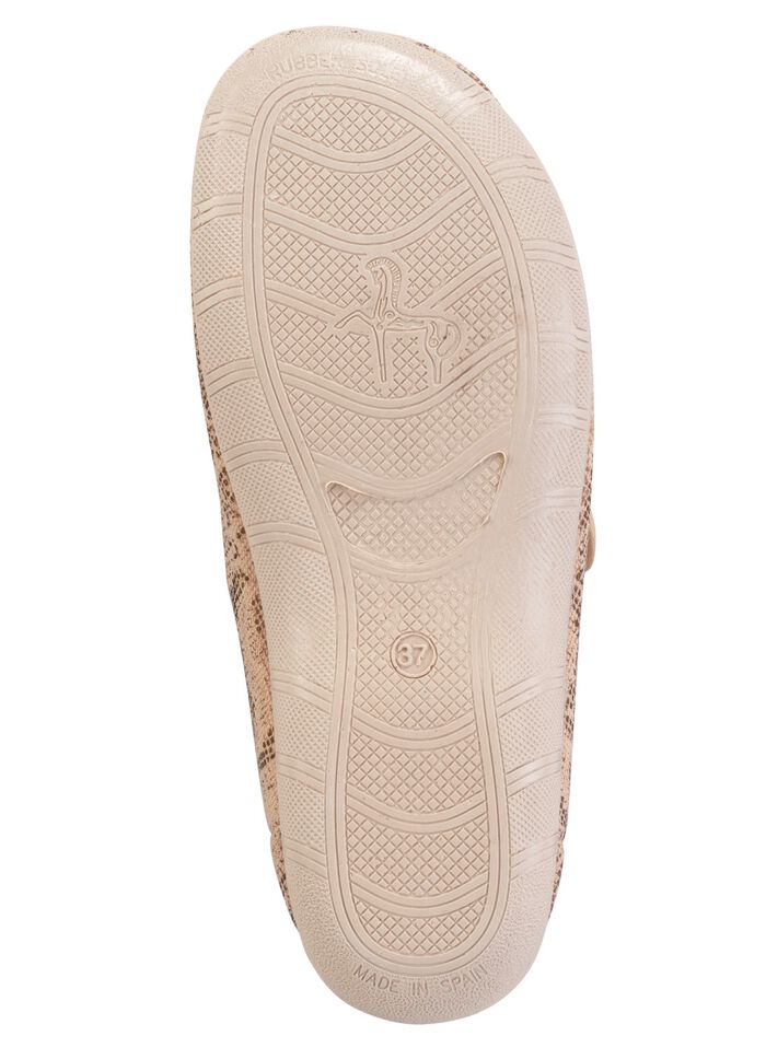 ELENA EDEN Hausschuh aus teilweise gl&auml;nzend bedrucktem Textilmaterial 