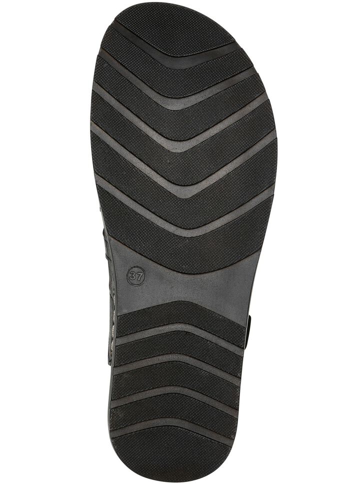 Gemini Sandale mit elastischer Zierschn&uuml;rung SCHWARZ