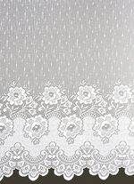 Blumenfenster-Store, gerader Abschluss 