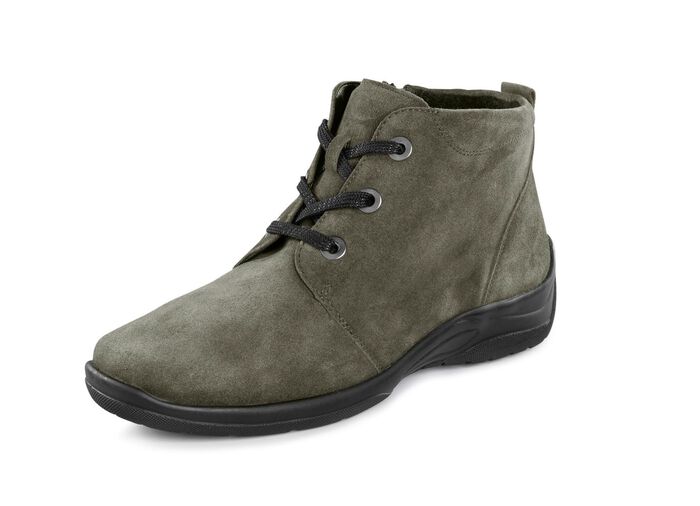 Waldl&auml;ufer, bequeme Damen-Boots, Winterschuhe, Weite H, mit herausnehmbarem Fu&szlig;bett KHAKI
