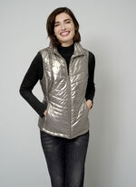 Steppweste in trendgenauer Metallic-Optik 