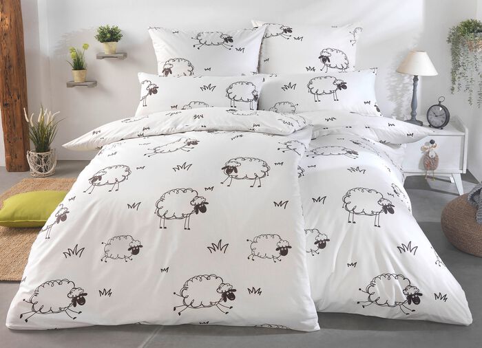 Renforc&eacute; Bettw&auml;sche-Garnitur mit Rei&szlig;verschluss WEISS