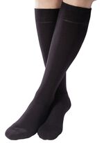 Zweierpack Komfort-Kniestrümpfe oder -Socken SCHWARZ