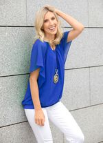 Poncho-Tunika mit eingearbeitetem Top 