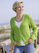 Strickjacke in Patentstrick 