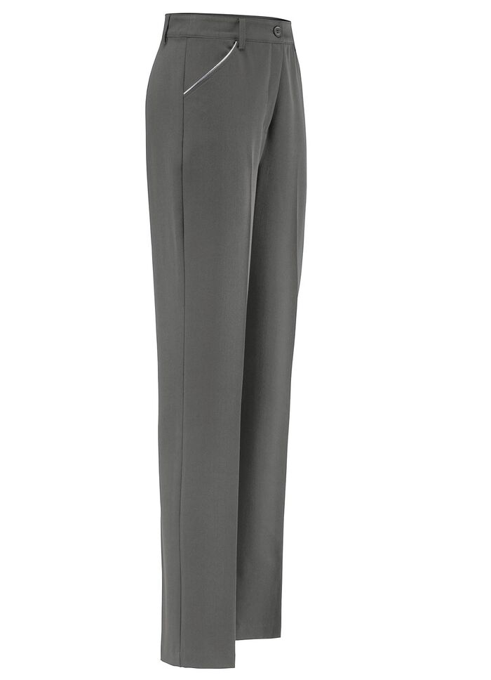 Hose mit silberfarbener Kontrastpaspel 