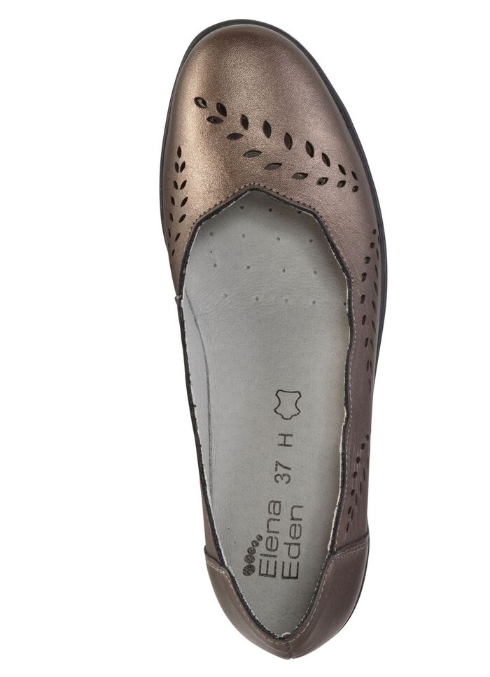 ELENA EDEN, stilvolle Damen-Pumps, Weite H, mit herausnehmbarem Fu&szlig;bett ANTIKBRONZE