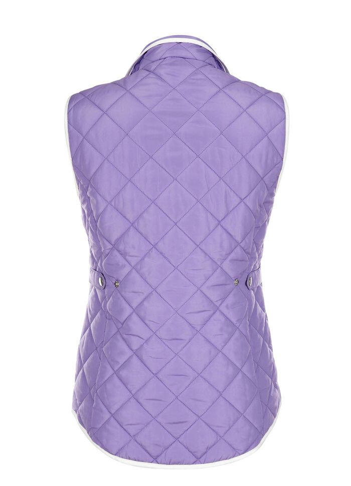Steppweste mit Kontrastpaspelierung 