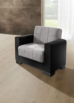 Moderne Polstermöbel mit Bonnellfederkern SCHWARZ-SILBER