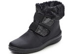 Stiefelette mit Krokolack-Besatz SCHWARZ