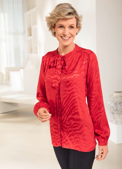 Bluse in Animal-Optik in 2 Farben 