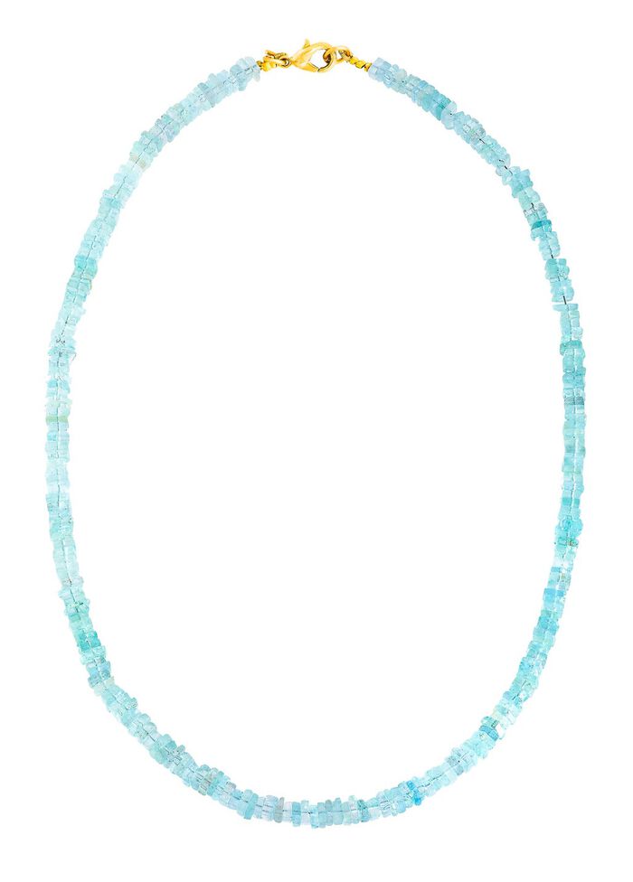 Halskette mit echt Aquamarin 