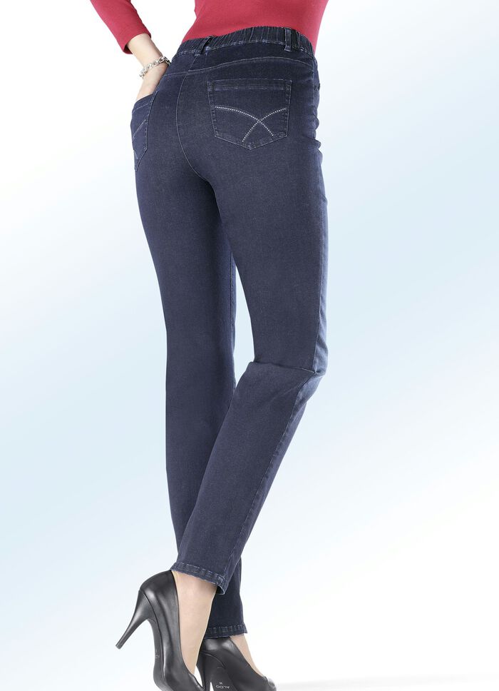Superbequeme Jeans in 5-Pocket-Form DUNKELBLAU