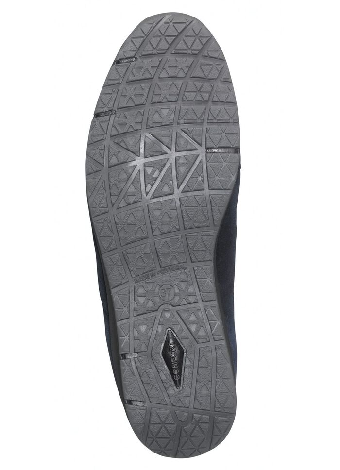 Schn&uuml;r-Bootie mit praktischem Seitenei&szlig;verschluss BLAU-GRAU