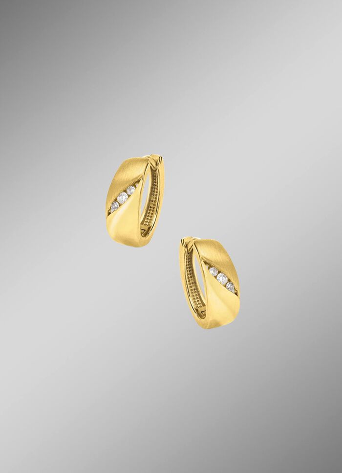 Exquisite Klappcreolen mit 6 Brillanten 