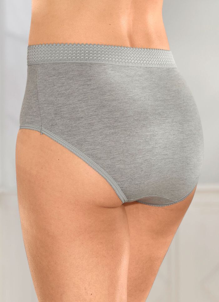 Sechserpack Slips mit elastischen Beinabschl&uuml;ssen 