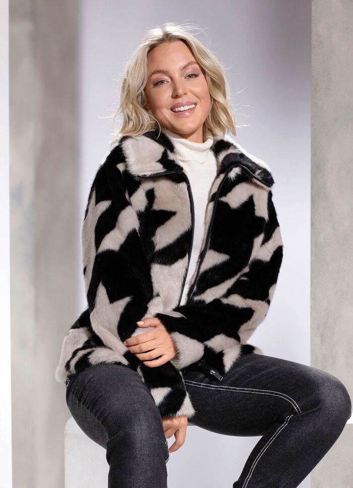 Kurzjacke mit aparter Kragenl&ouml;sung 