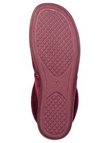 Laurina, warme Damen-Hausschuhe, mit Gummizug BORDEAUX