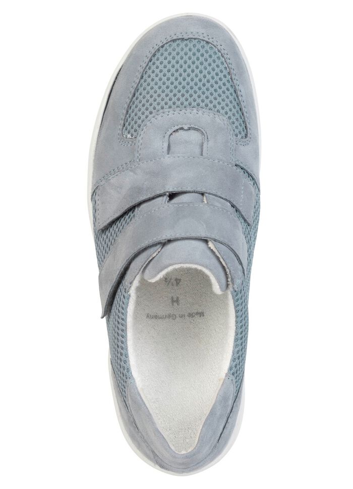 ELENA EDEN, bequeme Damen-Klettschuhe, Weite H, mit herausnehmbarem Fu&szlig;bett BLAU